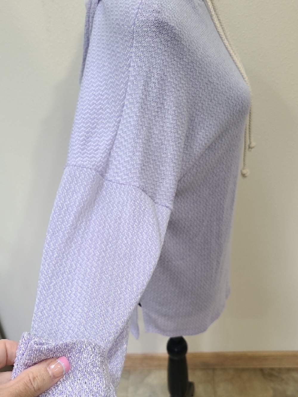 Lovely Melody Lavender Knit Hooded Top NWT - Picture 5 of 7